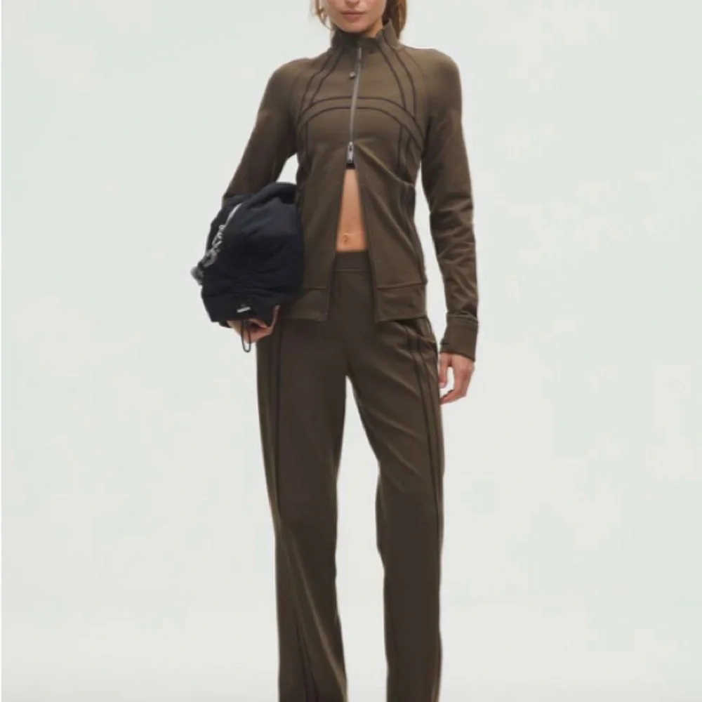 Lululemon SET Define Track Jacket Matching Wide Pants  Luon 6 Small Olive